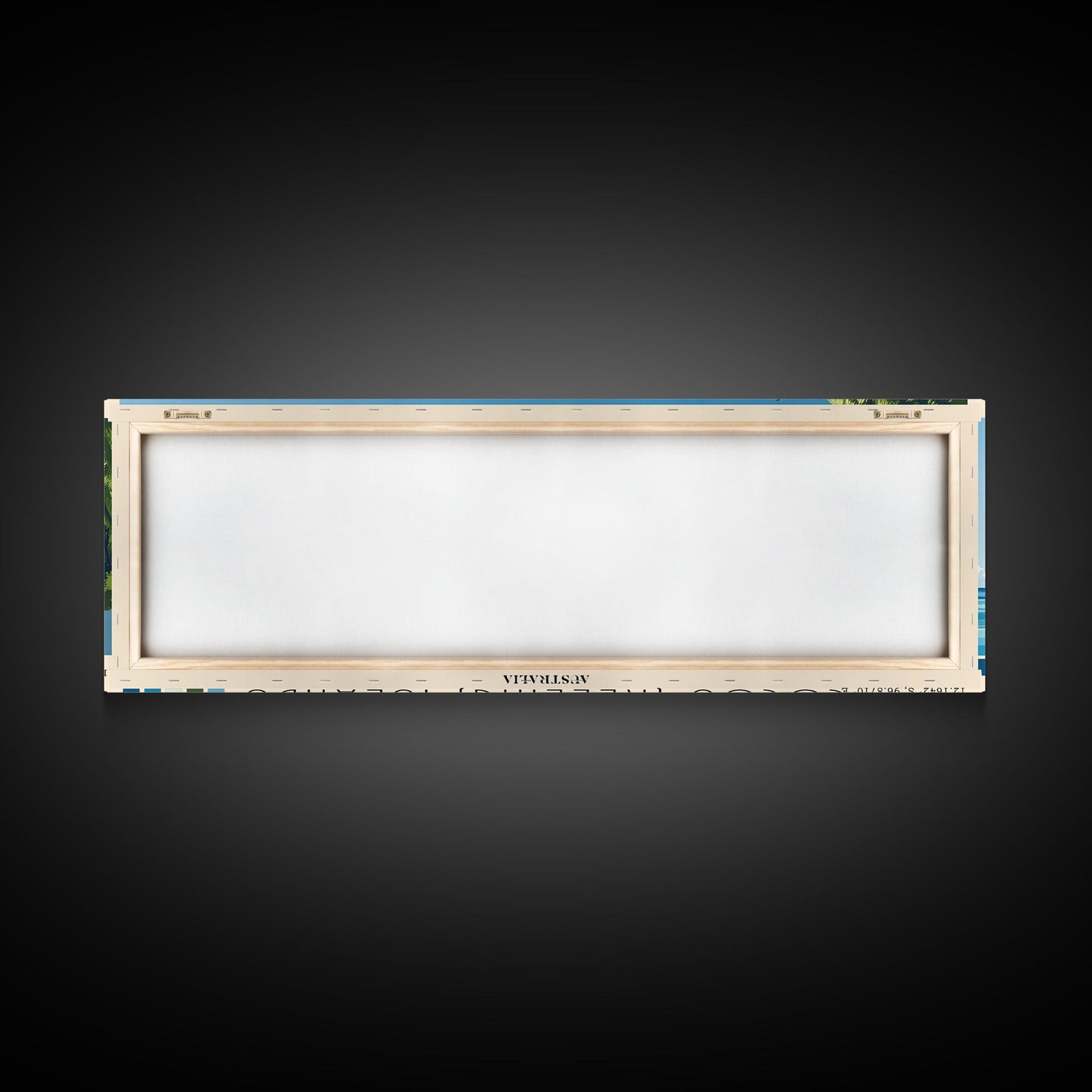 Cocos (Keeling) Islands, Australia Panoramic Beach Print, Vacation Gift, Australia Wall Art, Framed Canvas Print, Framed Beach Painting