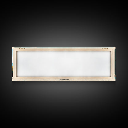 Ilha da Fuseta, Portugal Panoramic Print, Vacation Gift, Portugal Wall Art, Beach Painting, Beach Decor, Large Wall Art, Wood Frame Art