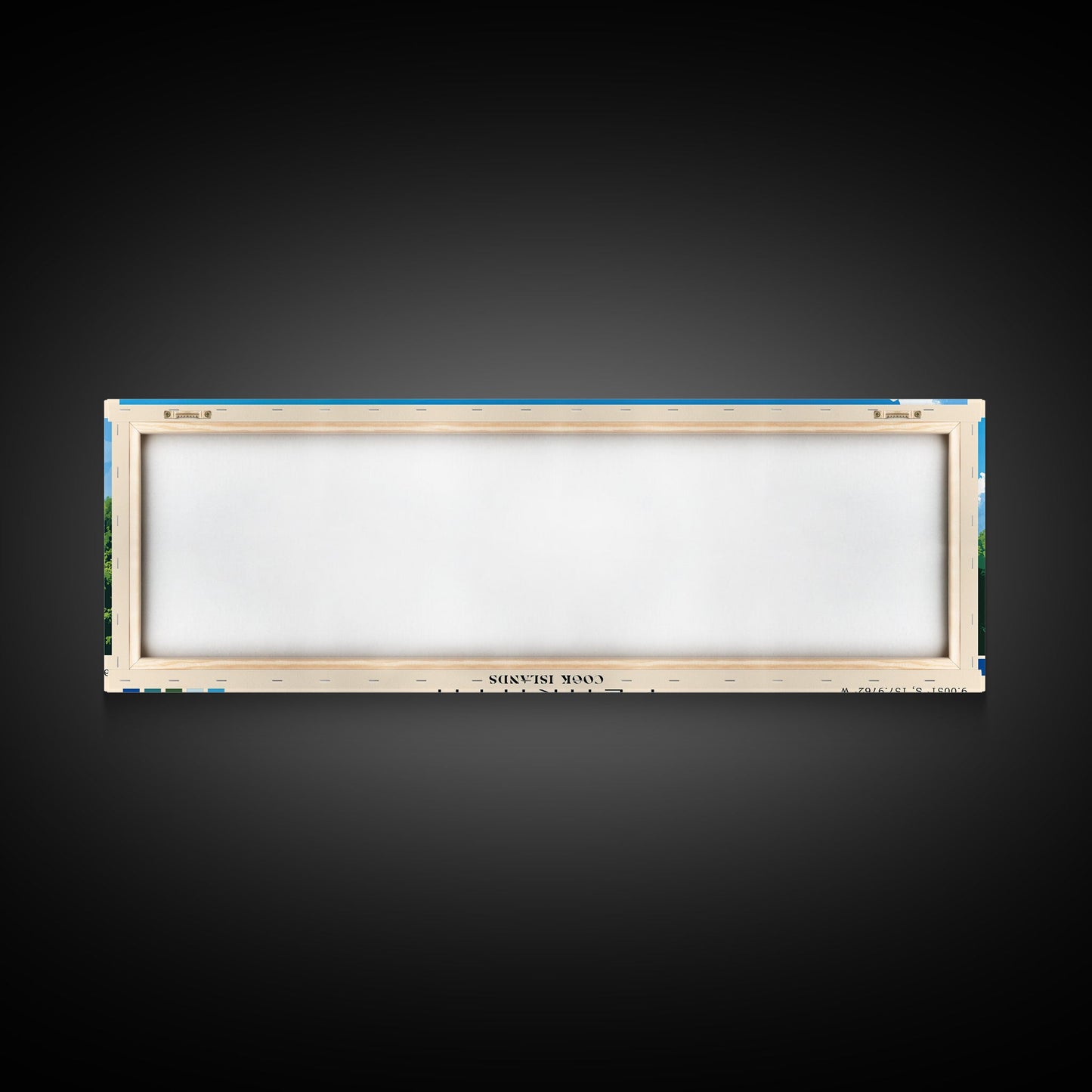 Penrhyn, Cook Islands Panoramic Beach Print, Vacation Gift, Cook Islands Wall Art, Framed Canvas Print, Framed Beach Painting