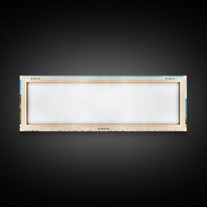 Saint Bartholomew, France Panoramic Beach Print, Vacation Gift, France Wall Art, Framed Canvas Print, Framed Beach Painting