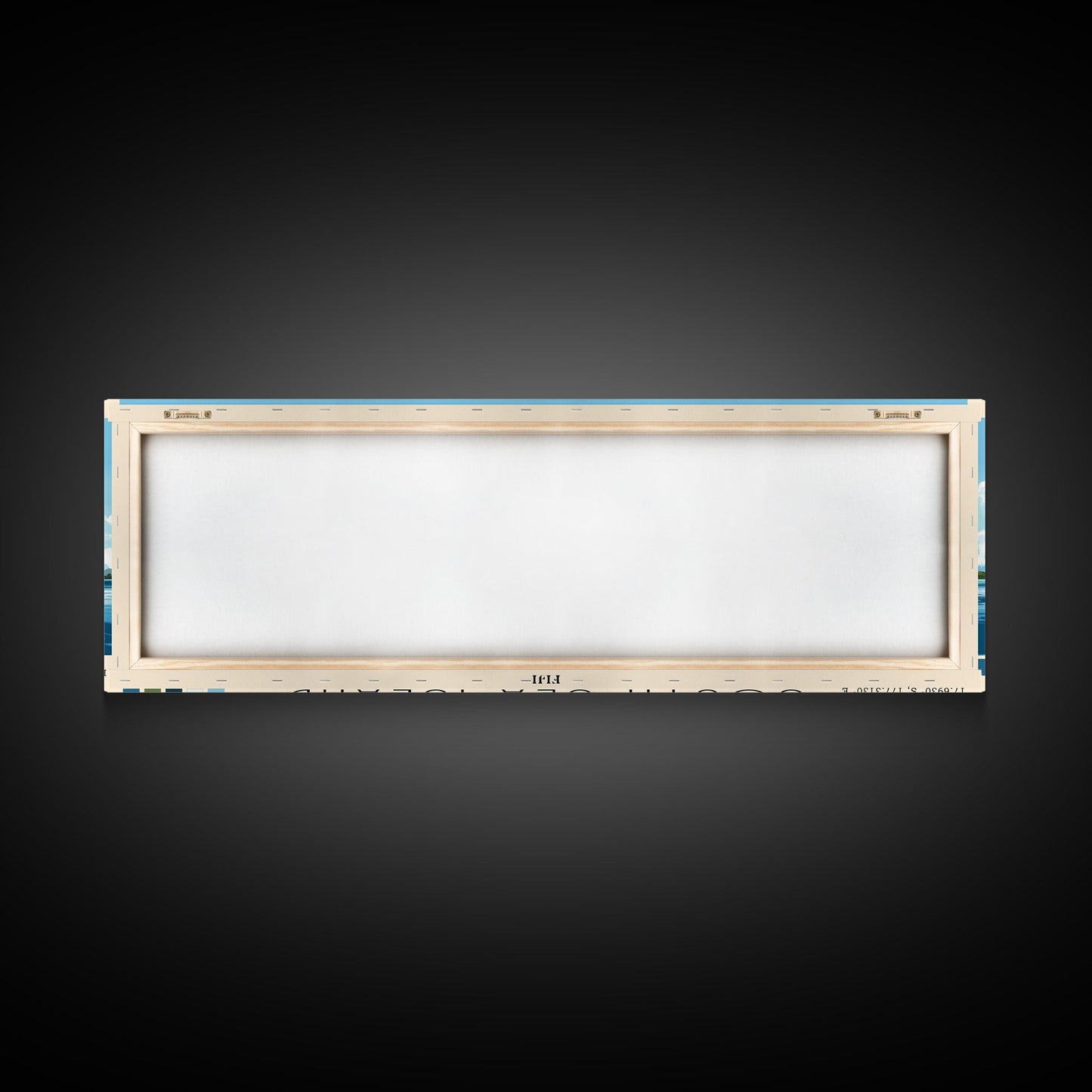 South Sea Island, Fiji Panoramic Print, Vacation Gift, Fiji Wall Art, Beach Painting, Beach Decor, Large Wall Art, Wood Frame Art