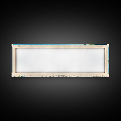 Wannsee Beach, Germany Panoramic Beach Print, Vacation Gift, Germany Wall Art, Beach Painting, Beach Decor, Beach Painting