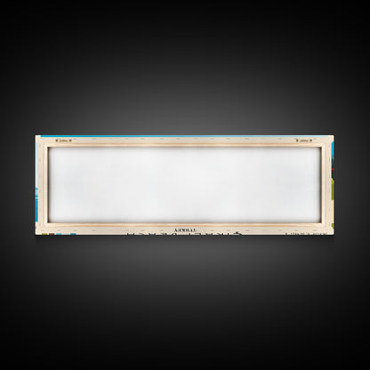 Çıralı Beach, Turkey Panoramic Print, Vacation Gift, Turkey Wall Art, Beach Painting, Beach Decor, Beach Or Lakehouse Art