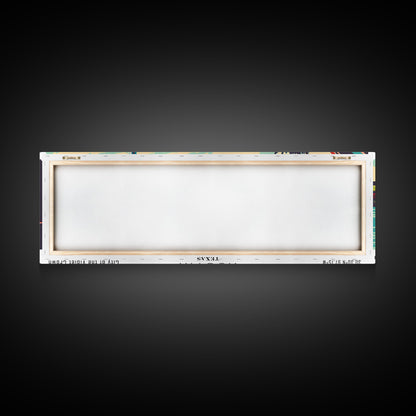 Austin Texas Panoramic Travel Poster Canvas Print