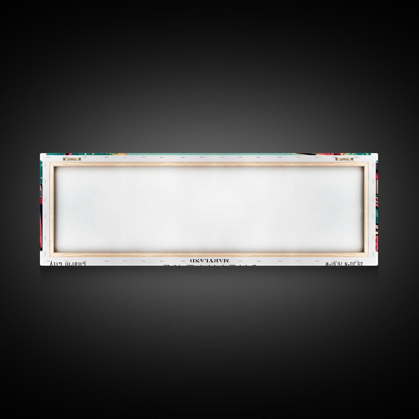 Baltimore Maryland Panoramic Travel Poster Canvas Print