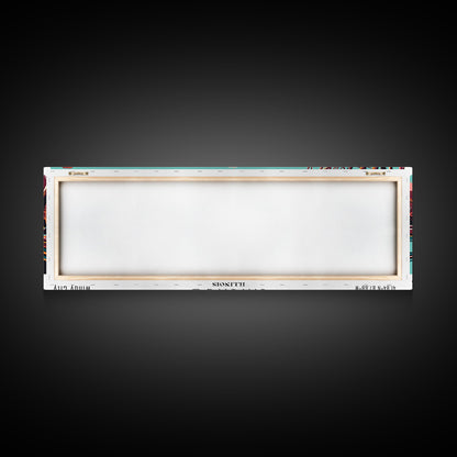 Chicago Illinois Panoramic Travel Poster Canvas Print