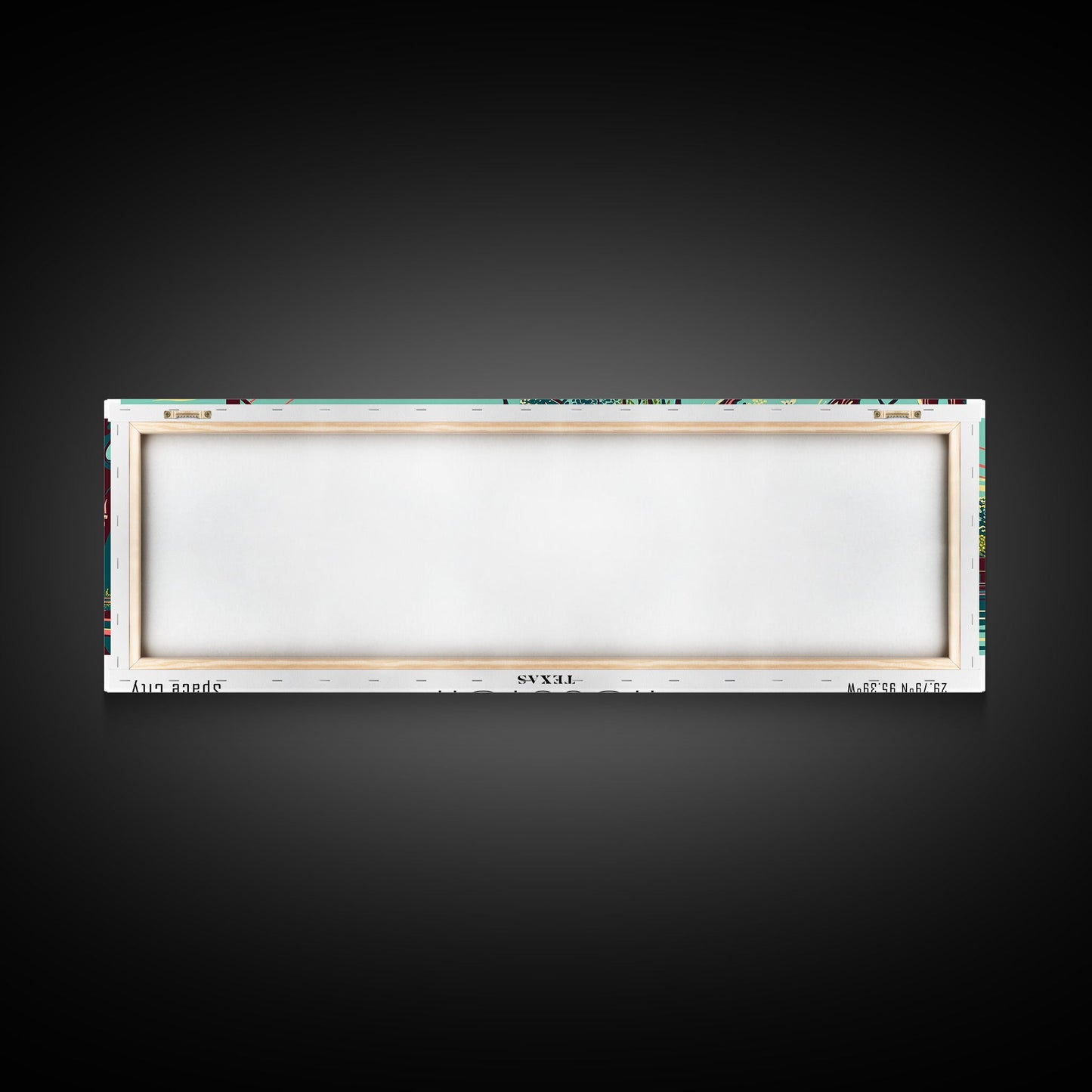 Houston Texas Panoramic Travel Poster Framed Canvas Print, Mid Century Modern Art, Pop Art Style, Wall Art, Living Room Decor, Home Decor, Retro Style Art