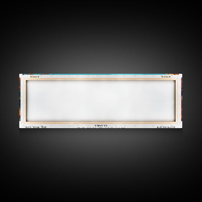 Anchorage Alaska Panoramic Travel Poster Framed Canvas Print, Mid Century Modern Art, Pop Art Style, Wall Art Decor, Home Decoration