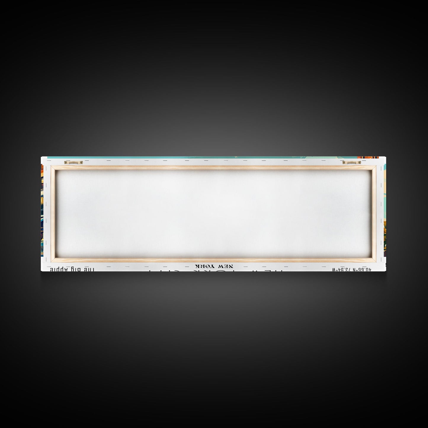 New York New York Panoramic Framed Canvas Print, Retro Style Wall Art, Mid Century Modern Home Decor, Pop Art Travel Poster