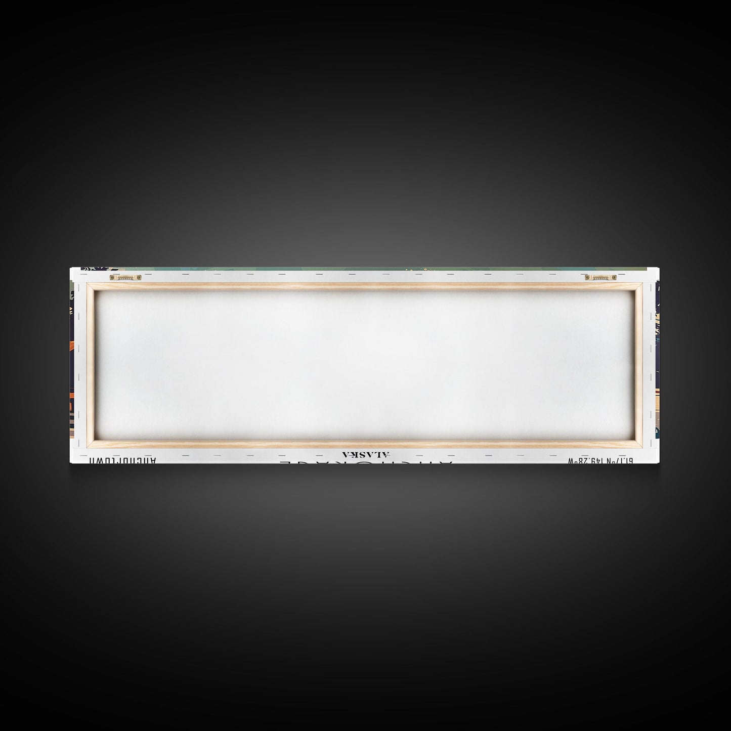 Anchorage Alaska Panoramic Painting, Mid Century Modern Framed Canvas Print, Retro Pop Art Travel Poster, Wall Art, Home Decor, Office Art