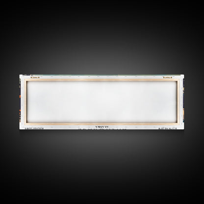 Anchorage Alaska Panoramic Painting, Mid Century Modern Framed Canvas Print, Retro Pop Art Travel Poster, Wall Art, Home Decor, Office Art