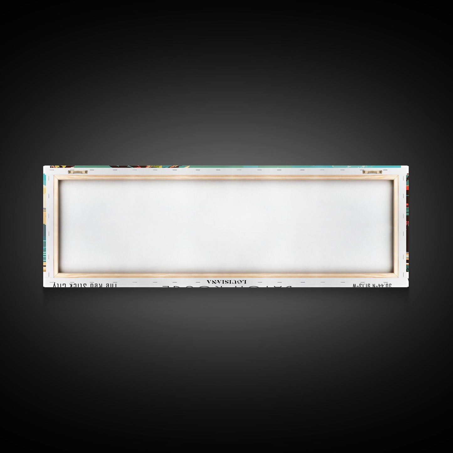 Baton Rouge Louisiana Panoramic Wall Art, Retro Pop Art Framed Canvas Print, Mid Century Modern Travel Poster, Living Room Decor, Office Art