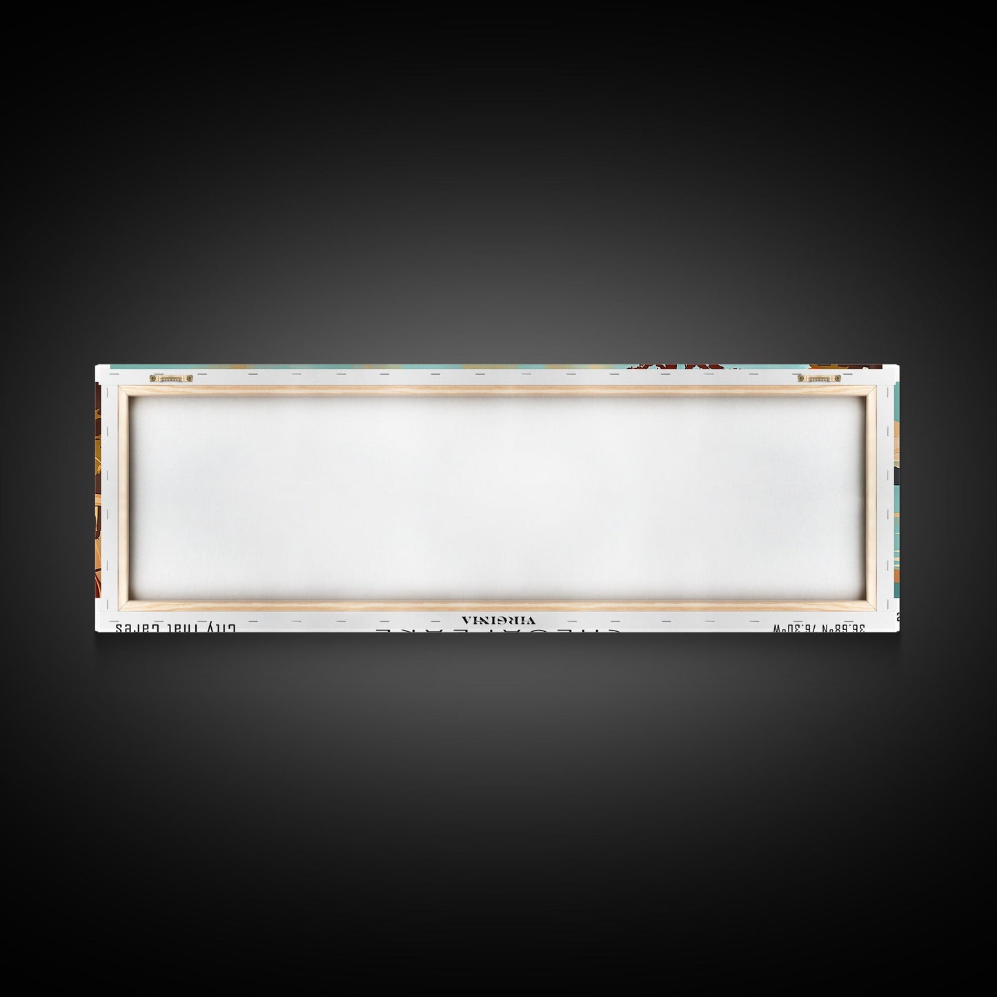 Chesapeake Virginia Panoramic Wall Art, Mid Century Modern Framed Canvas Print, Retro Pop Art Travel Poster, Office Art, Living Room Decor