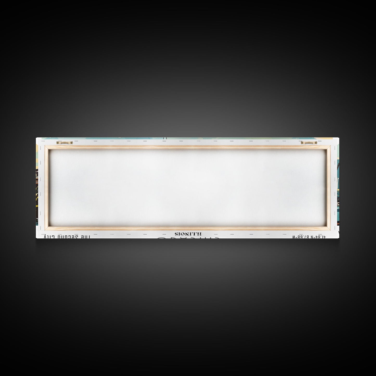 Chicago Illinois Panoramic Painting, Mid Century Modern Framed Canvas Print, Retro Pop Art Travel Poster, Wall Decor, Gift Idea, Home Decor