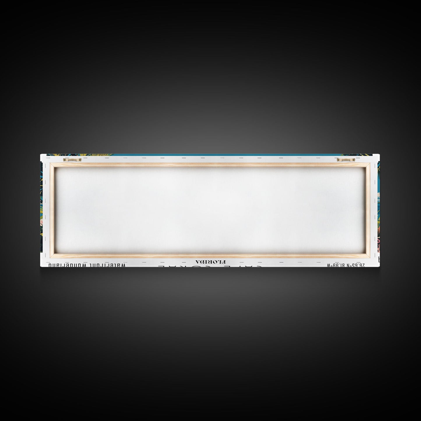 Cape Coral Florida Panoramic Painting, Mid Century Modern Framed Canvas Print, Retro Pop Art Travel Poster, Home Decor, City Print