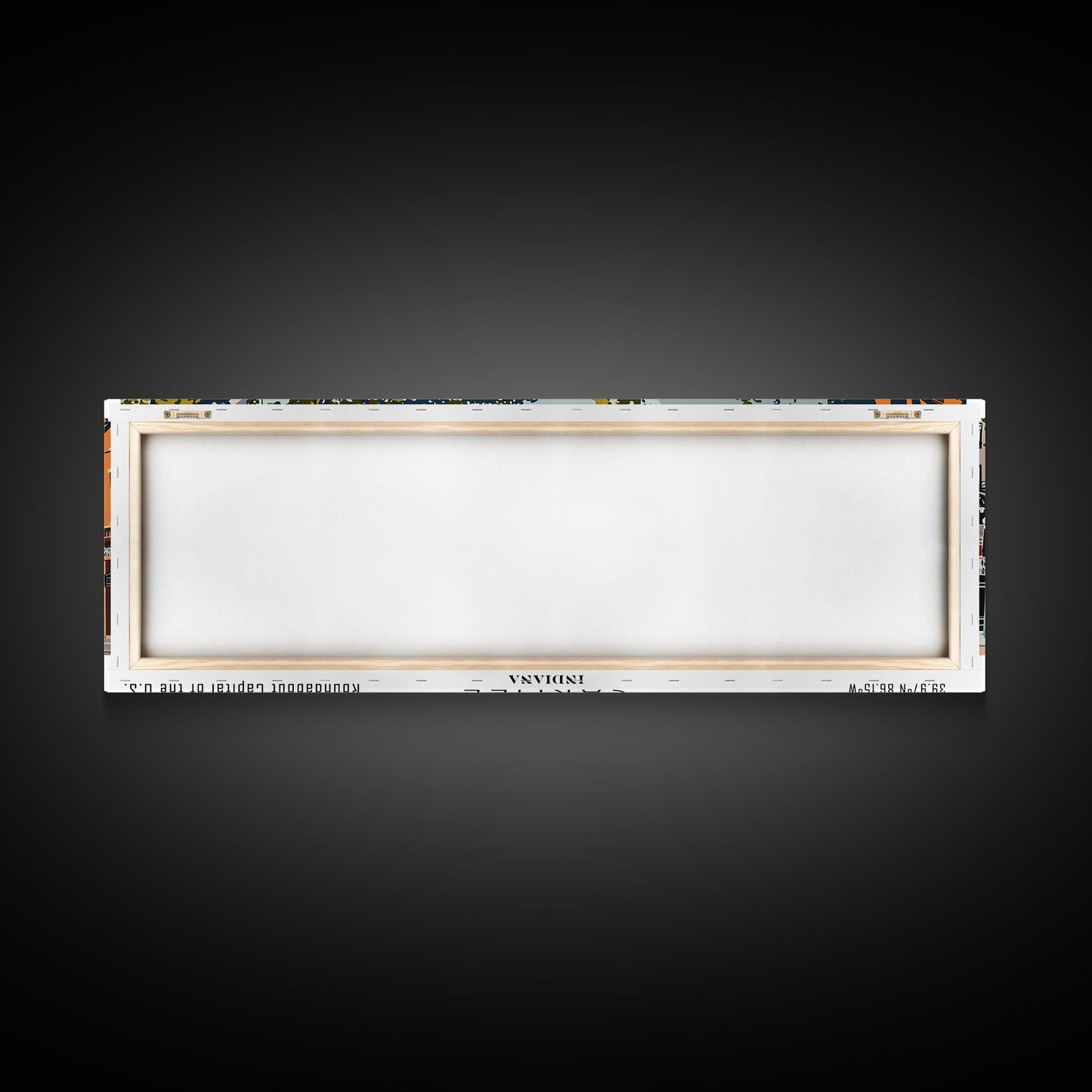 Carmel Indiana Panoramic Painting, Mid Century Modern Framed Canvas Print, Retro Pop Art Travel Poster, Home Decor, City Art