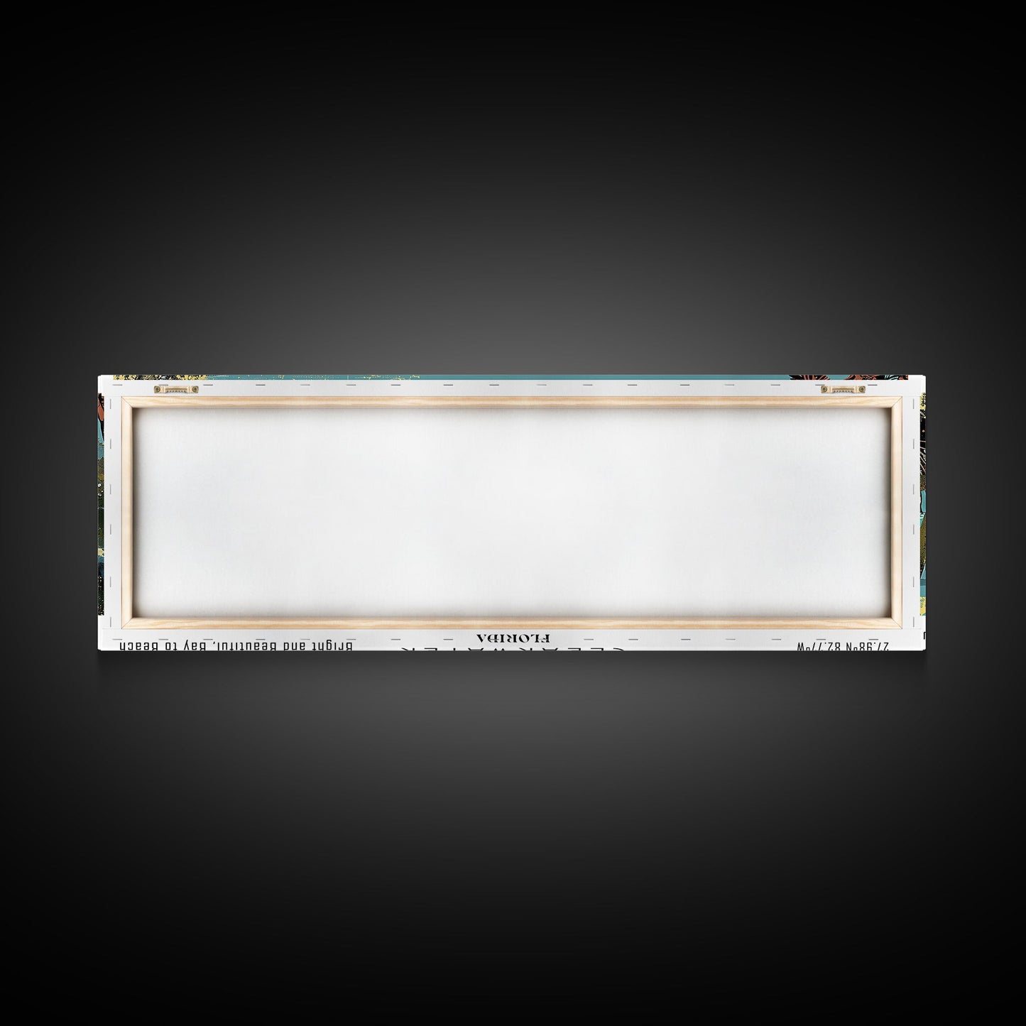 Clearwater Florida Panoramic Painting, Mid Century Modern Framed Canvas Print, Retro Pop Art Travel Poster, Home Decor, City Art