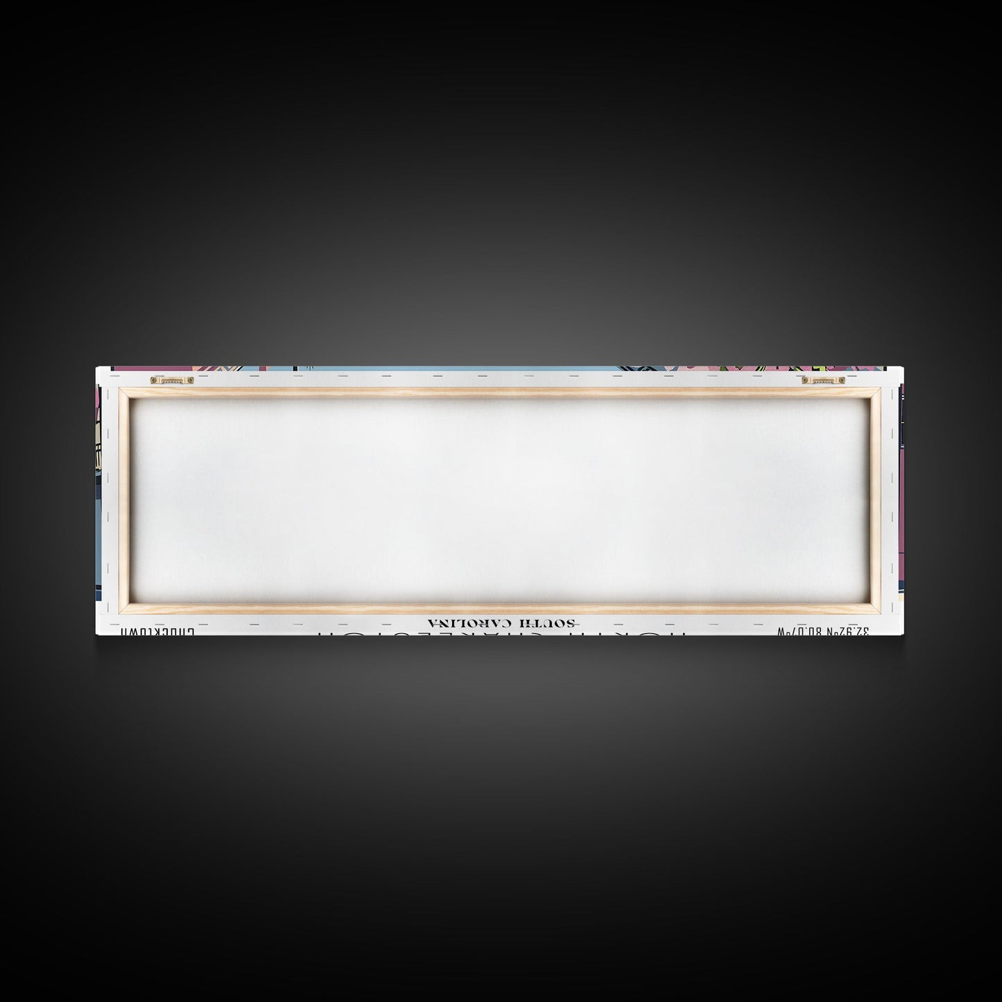 North Charleston South Carolina Panoramic Wall Art, Mid Century Modern Framed Canvas Print, Retro Pop Art Travel Poster, City Art, Office Wall Decor, Living Room Art