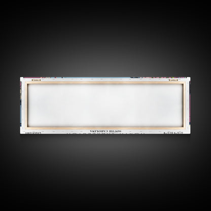 North Charleston South Carolina Panoramic Wall Art, Mid Century Modern Framed Canvas Print, Retro Pop Art Travel Poster, City Art, Office Wall Decor, Living Room Art