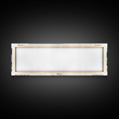 Panoramagemälde von Provo, Utah, gerahmter Leinwanddruck im Mid-Century-Modern-Stil, Retro-Pop-Art-Reiseposter, Stadtbild, Wanddekoration fürs Büro, Wohnzimmerbild