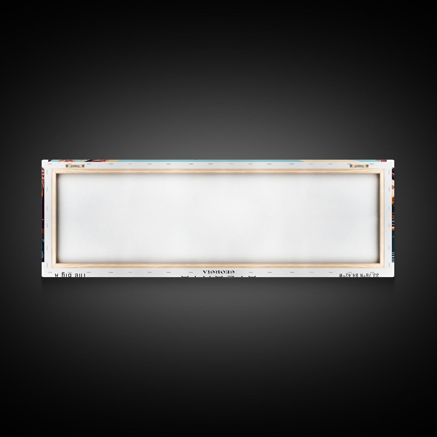 Atlanta Georgia Panoramic Painting, Framed Canvas Print, Mid Century Modern Wall Art, Retro Pop Art Travel Poster, Home Decor, City Art