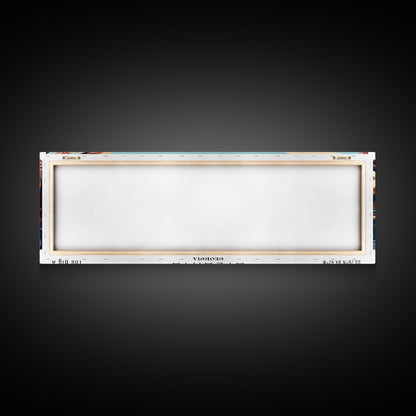 Atlanta Georgia Panoramic Painting, Framed Canvas Print, Mid Century Modern Wall Art, Retro Pop Art Travel Poster, Home Decor, City Art