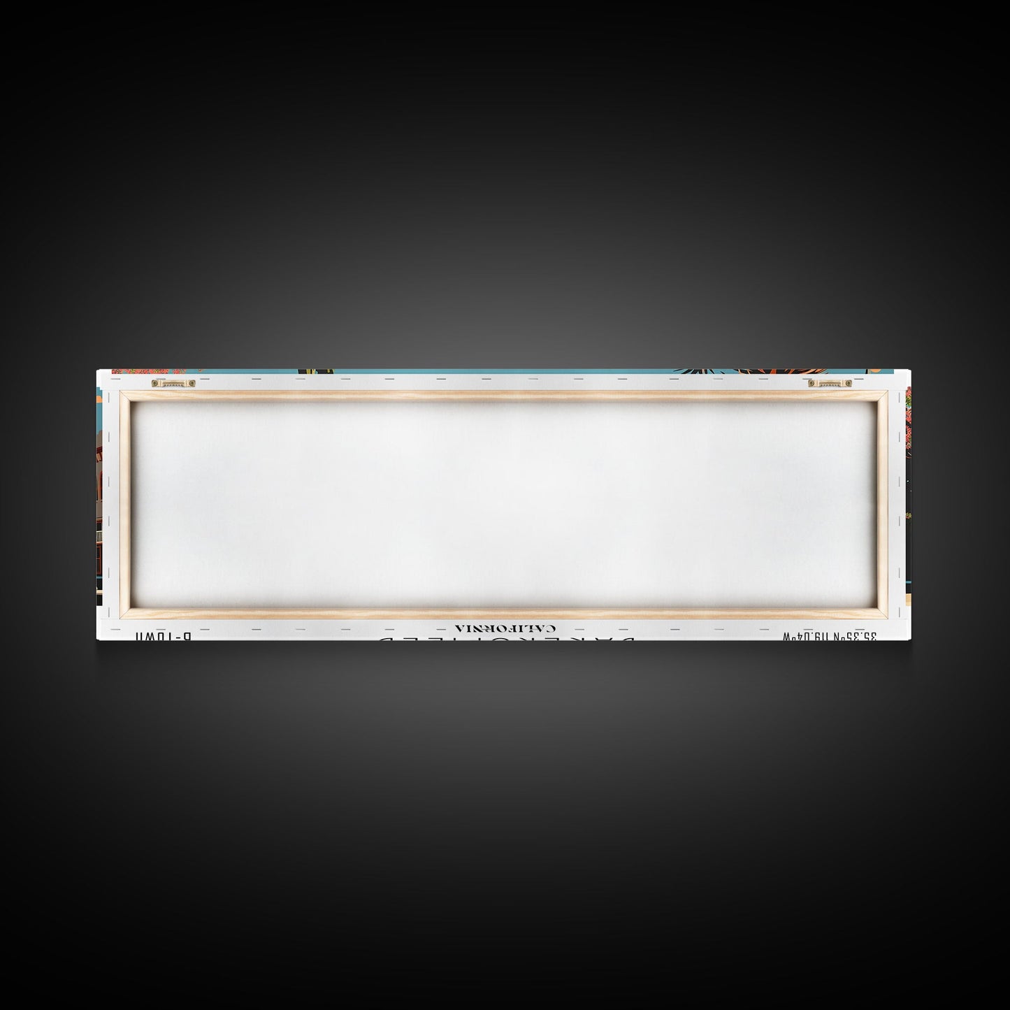 Bakersfield California Panoramic Painting, Framed Canvas Print, Mid Century Modern Wall Art, Retro Pop Art Travel Poster, Living Room Decor, City Art