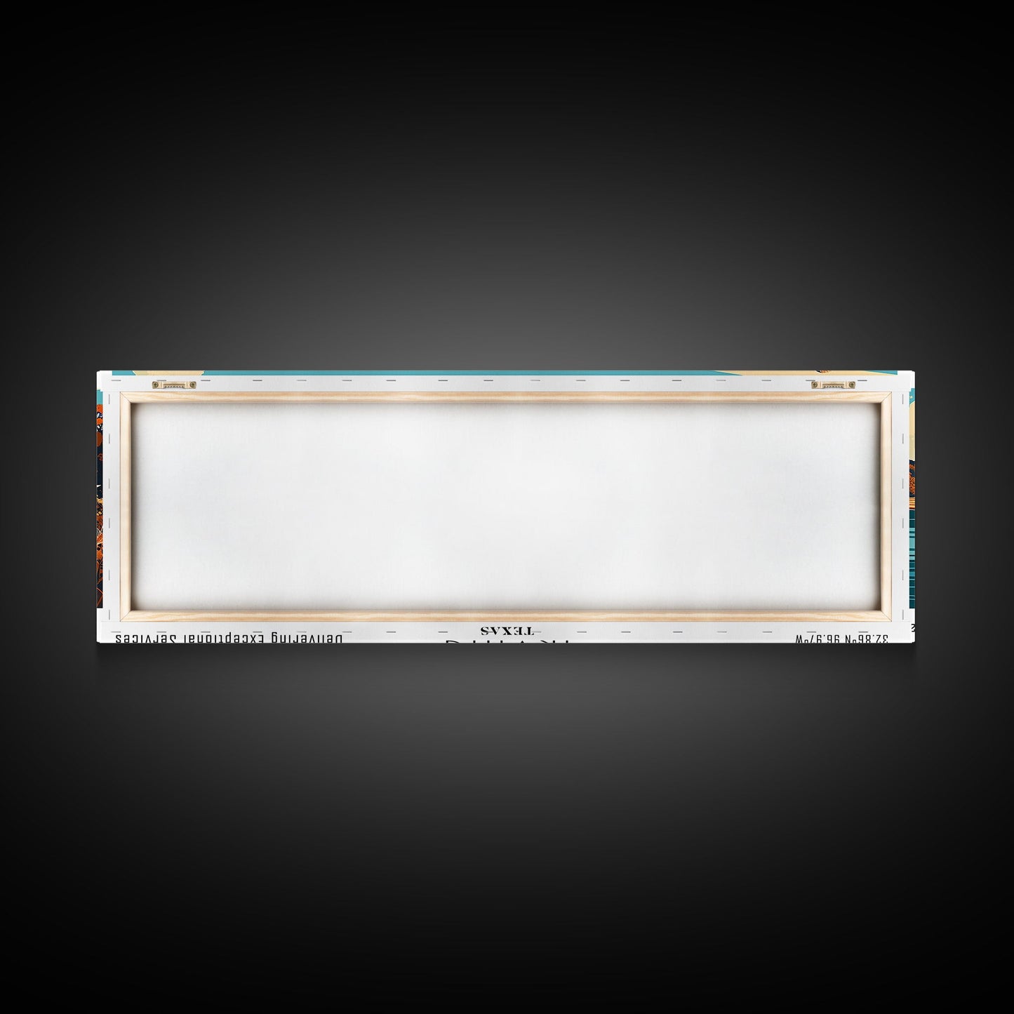 Irving Texas Panoramic Painting, Mid Century Modern Framed Canvas Print, City Art, Retro Pop Art Travel Poster, Living Room Decor, Office Art, Cityscape Wall Art