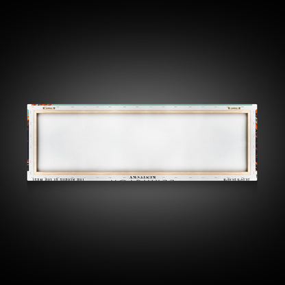 Panoramagemälde von Lexington, Kentucky, gerahmter Leinwanddruck im Mid-Century-Modern-Stil, Retro-Pop-Art-Reiseposter, Wanddekoration fürs Wohnzimmer