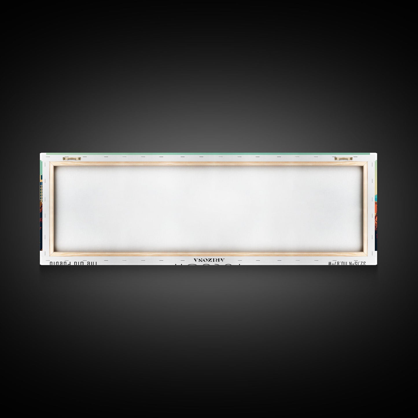 Tucson Arizona Panoramic Painting, Mid Century Modern Framed Canvas Print, Retro Pop Art Travel Poster, Cityscape, Home Decor, Office Wall Art