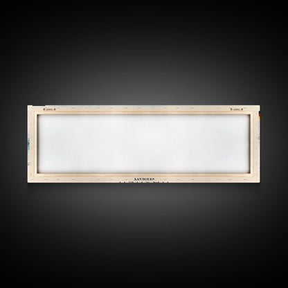 Aachen Germany  Panoramic Travel Poster, Framed Canvas Print or Metal Wall Art, Travel Art, Home Decor, Panoramic Painting, Midcentury Art