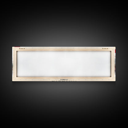 Antalya Turkey Panoramic Travel Poster, Framed Canvas Print or Metal Wall Art, Travel Art, Home Decor, Panoramic Painting, Midcentury Art