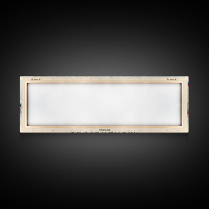 Arkhangelsk Russia Panoramic Travel Poster, Framed Canvas Print or Metal Wall Art, Travel Art, Home Decor, Panoramic Painting, Midcentury Art