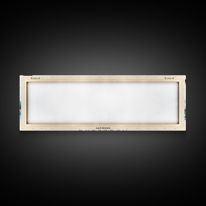 Augsburg Germany Panoramic Travel Poster, Framed Canvas Print or Metal Wall Art, Travel Art, Home Decor, Panoramic Painting, Midcentury Art