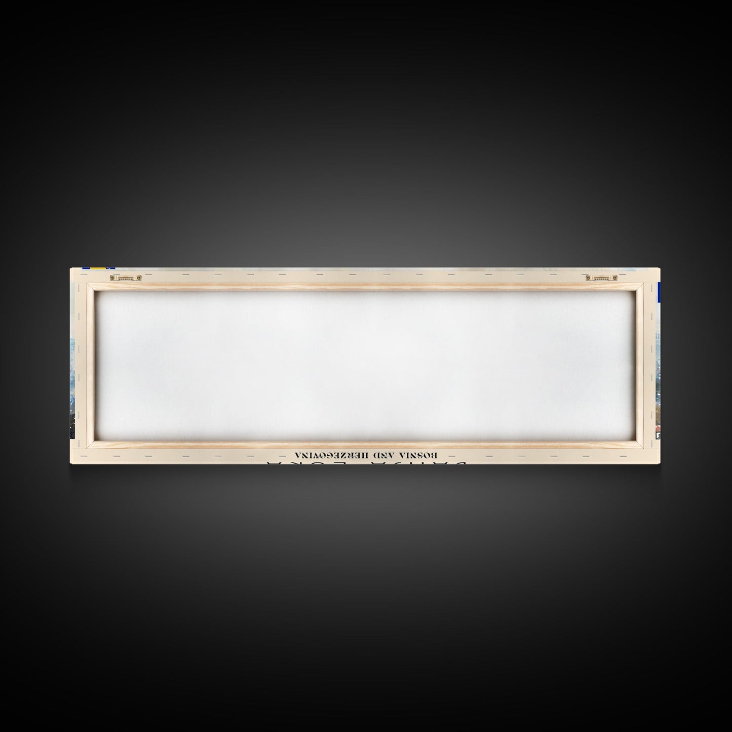 Banja Luka Bosnia Panoramic Travel Poster, Framed Canvas Print or Metal Wall Art, Travel Art, Home Decor, Panoramic Painting, Midcentury Art