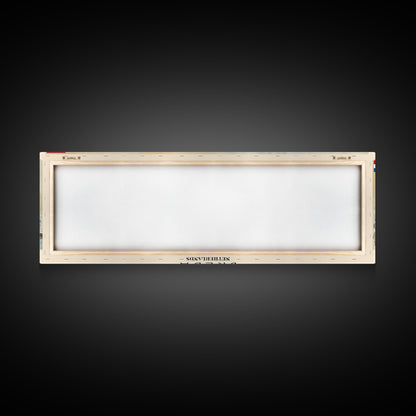 Breda Netherlands Panoramic Travel Poster, Framed Canvas Print or Metal Wall Art, Travel Art, Home Decor, Panoramic Painting, Midcentury Art