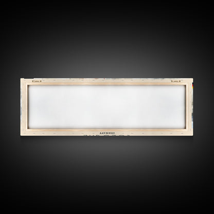 Cologne Germany Panoramic Travel Poster, Framed Canvas Print or Metal Wall Art, Travel Art, Home Decor, Panoramic Painting, Midcentury Art