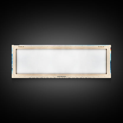 Freiburg Germany Panoramic Travel Poster, Framed Canvas Print or Metal Wall Art, Travel Art, Home Decor, Panoramic Painting, Midcentury Art