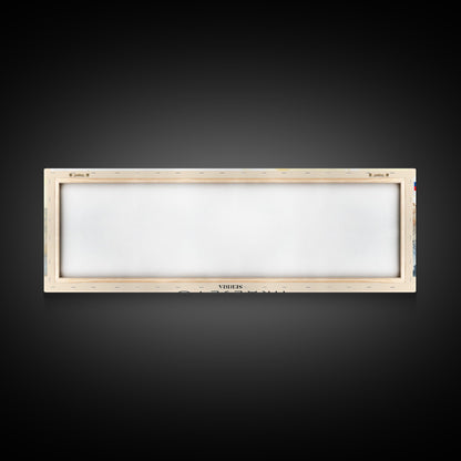 Kraljevo Serbia Panoramic Travel Poster, Framed Canvas Print or Metal Wall Art, Travel Art, Home Decor, Panoramic Painting, Midcentury Art