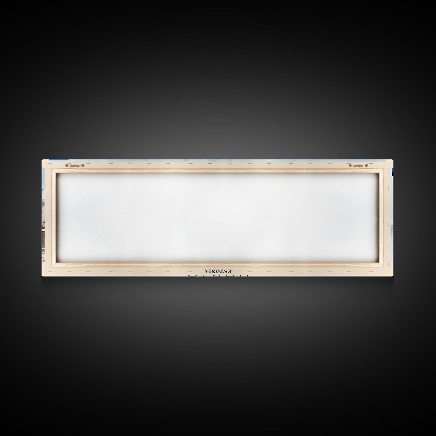 Narva, Estland – Panorama-Reiseposter, gerahmter Leinwanddruck oder Wandbild aus Metall, Reisekunst, Wohndekoration, Panoramagemälde, Kunst der Mitte des 20. Jahrhunderts