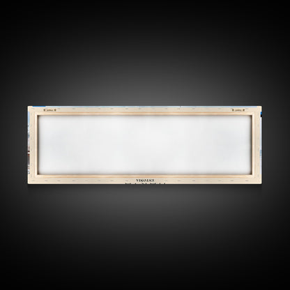 Narva, Estland – Panorama-Reiseposter, gerahmter Leinwanddruck oder Wandbild aus Metall, Reisekunst, Wohndekoration, Panoramagemälde, Kunst der Mitte des 20. Jahrhunderts