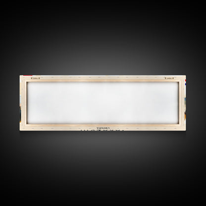 Varadin Croatia Panoramic Travel Poster, Framed Canvas Print or Metal Wall Art, Travel Art, Home Decor, Panoramic Painting, Midcentury Art