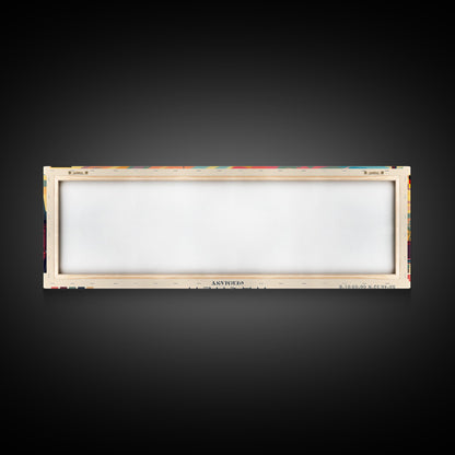 Aachen Germany  Panoramic Travel Poster, Framed Canvas Print or Metal Wall Art, Travel Art, Home Decor, Panoramic Painting, Midcentury Art