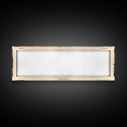 Almada  Portugal Travel Art, City Art, Framed Canvas Print or Metal Wall Art, Europe Travel Poster, Panoramic Wall Art, Extra Wide Wall Art