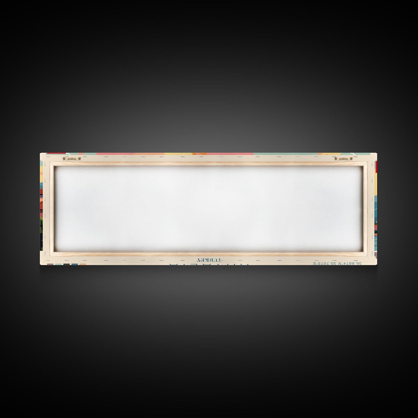 Antalya Turkey Panoramic Travel Poster, Framed Canvas Print or Metal Wall Art, Travel Art, Home Decor, Panoramic Painting, Midcentury Art