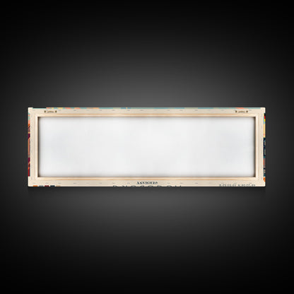 Augsburg Germany Panoramic Travel Poster, Framed Canvas Print or Metal Wall Art, Travel Art, Home Decor, Panoramic Painting, Midcentury Art