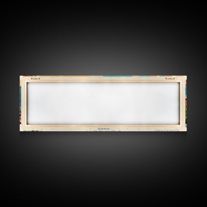 Bergen Norway Wall Art, Panoramic Travel Poster, Panoramic Framed Canvas Print, City Wall Art, Wall Hanging Home Decor, Travel Art