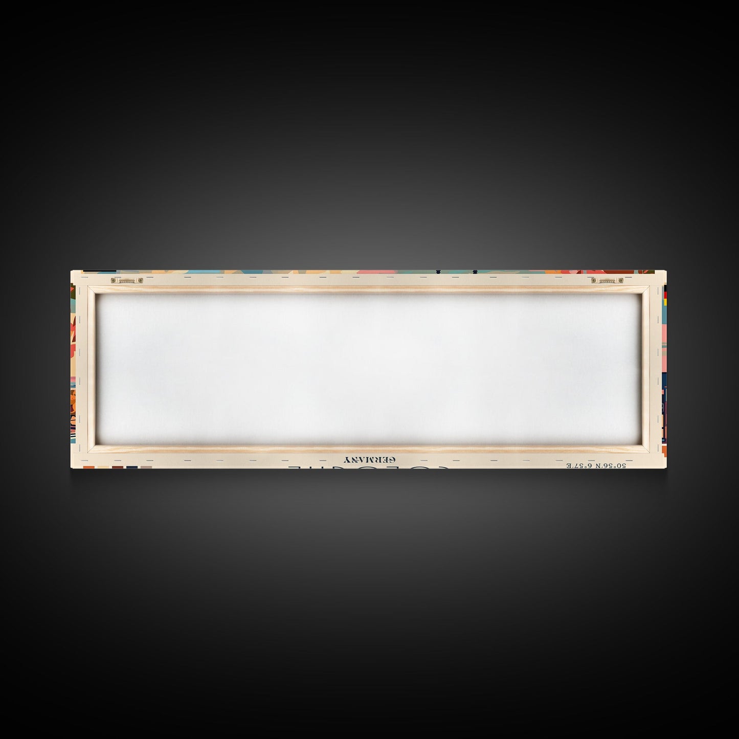 Cologne Germany Panoramic Travel Poster, Framed Canvas Print or Metal Wall Art, Travel Art, Home Decor, Panoramic Painting, Midcentury Art