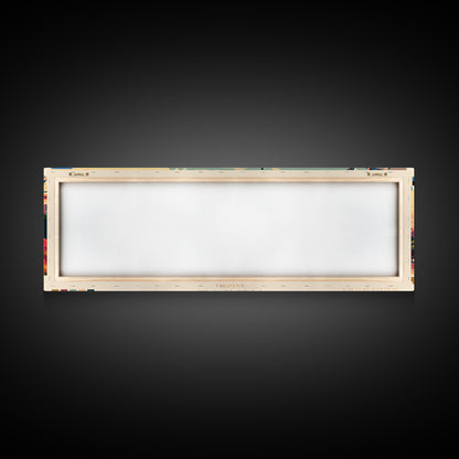 Narva, Estland – Panorama-Reiseposter, gerahmter Leinwanddruck oder Wandbild aus Metall, Reisekunst, Wohndekoration, Panoramagemälde, Kunst der Mitte des 20. Jahrhunderts