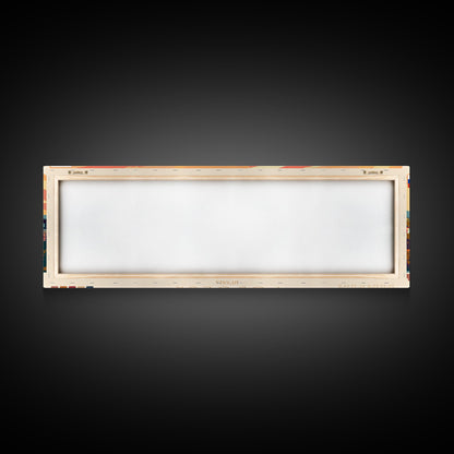 Podolsk Russia Panoramic Travel Poster, Framed Canvas Print or Metal Wall Art, Travel Art, Home Decor, Panoramic Painting, Midcentury Art